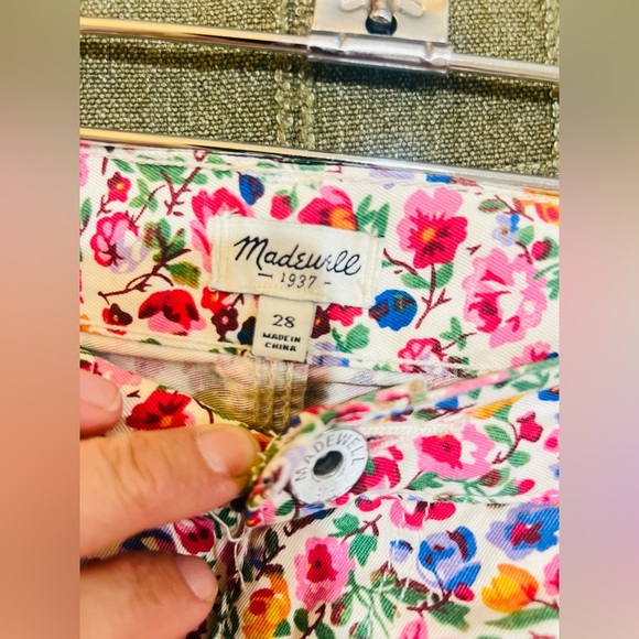 Madewell floral shorts size 28 super comfy nice fabric 100% cotton - Picture 13 of 16